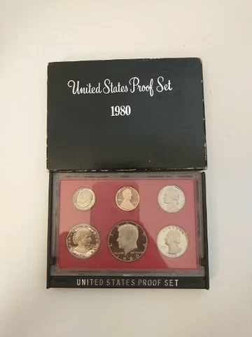 1980-S Proof Set United States US Mint Original Government Packaging Box $ Cover
