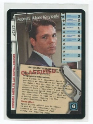 1996 X-Files CCG Premiere Agent Alex Krycek Trading Card ULTRA RARE - Image 1 of 2