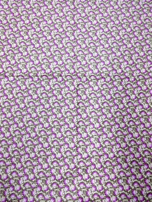 Quilting Cotton Broadcloth Purple & Green Mini Floral Home Decor Fabric 2 Yds - Image 1 of 4