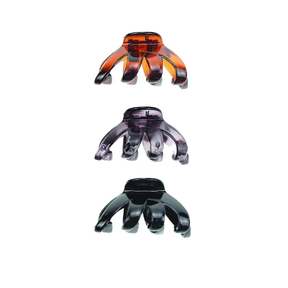 Women Crystal Plastic Hair Claw for thin to medium thick hair Beauty Basic