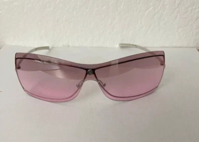 RARO GUCCI Gafas de sol Marco Plateado Lente Escudo Rosa GG 1711/S Hecho en Italia Foto 1 de 4