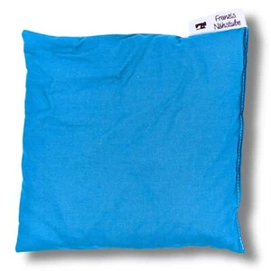 Dinkelkissen 20x20cm Türkis Körnerkissen 100% Baumwolle für Wärme und Kältethera - Picture 1 of 5