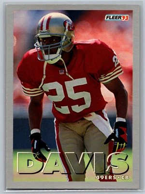 1993 Fleer  Football #342 Eric Davis  San Francisco 49ers - Image 1 of 2