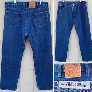 Vintage Levis 501 Jeans Button Fly Made In USA W 42 Maße 41 in L 34 - Bild 1 von 12