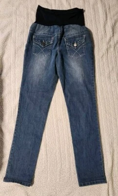 Planet Motherhood Blue Denim Jeans Womens Maternity Size Medium - Image 1 of 4