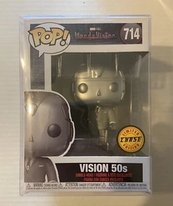 Funko POP! MARVEL's Wanda Vision VISION 50's Bobble-Head #714 CHASE w/ Protector - Picture 1 of 6