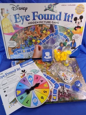 Disney EYE FOUND IT Hidden Picture Game w 6 Foot Gameboard Complete Ravensburger - Image 1 of 4