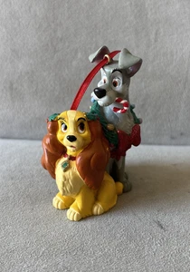 Disney Parques Dama y El Vagabundo Vacaciones Navidad Adorno Perros Decoración Árbol - Imagen 1 de 6