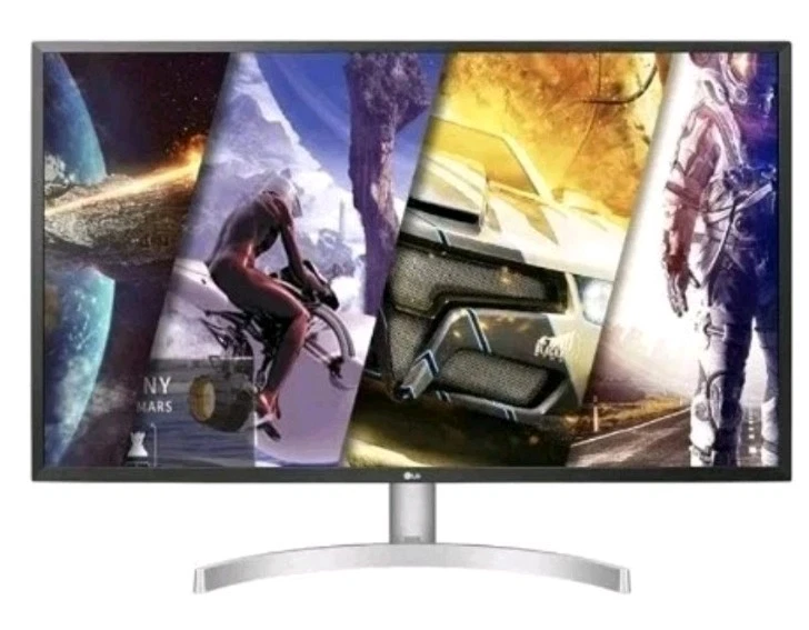 LG UHD 32UL500-W 31.5 Inch Monitor 4K (3840 x 2160, Dci-P3 95%), White - Image 1 of 4