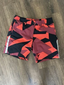 Hydrogen Tech Tennis Shorts Women's Sz S/ M Black Red Skull 7” Inseam Camo - Picture 1 of 9