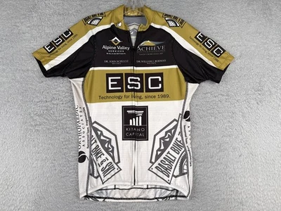 Sugoi Cycling Jersey Adult Medium Gold Black Full Zip Short Sleeve Poly - Image 1 of 4