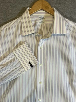 Brooks Brothers Slim Fit Men’s Long Sleeve French Cuff Dress Shirt Size 16.5-34 - Image 1 of 4