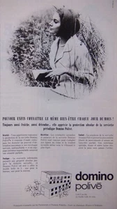 PUBLICITÉ DE PRESSE 1965 DOMINO POLIVÉ LA SERVIETTE PÉRIODIQUE - Imagen 1 de 1