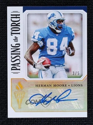 2019 Panini Passing the Torch Dual Gold /5 Kenny Golladay Herman Moore Auto - Image 1 of 2