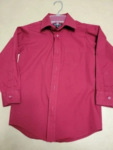 George Boy's Long Sleeve Dress Shirt - Size Medium (8) - Red - Picture 1 of 3