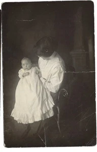 Lot of 2 Same Photo Vintage RPPC Portrait Mother & Infant Modern Madonna - Picture 1 of 4