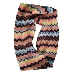 Missoni for Target Scarf Multicolor Chevron Zig Zag Infinity Wool Blend One Size - Picture 1 of 4