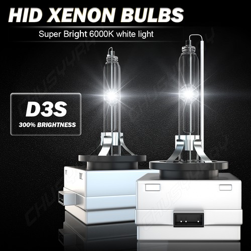2 6000K D3S D3R DS3 HID Xenon Headlight Replacement Bulbs Super Bright ...