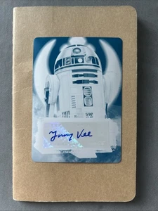 2017 Topps Star Wars Last Jedi autograph auto Jimmy Vee R2-D2 Print Plate 1/1 - Picture 1 of 2