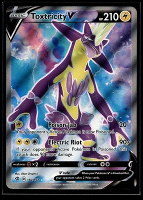 Toxtricity V (Full Art) Ultra Rare SWSH02: Rebel Clash 182/192 NM - Image 1 of 2