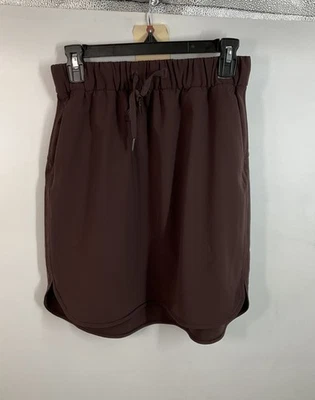 Falda Lululemon Marrón Cordón Cintura Sobre la Mosca Talla 6 Foto 1 de 3