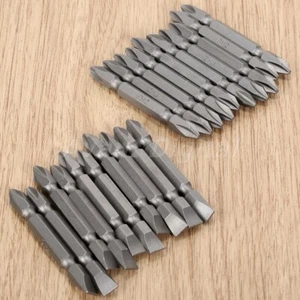Double Ended Screwdriver Bits 65MM PH2 Screw Driver Bits Tool Hex Shank 10pcs - Picture 1 of 8