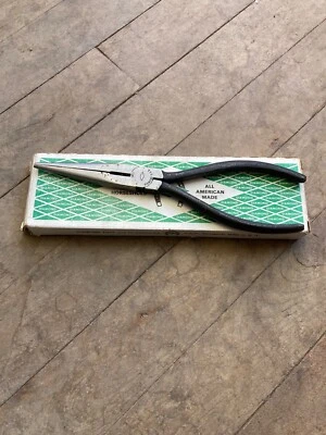 Alicates de corte de nariz larga de diamante de 7-1/2" NOS con embalaje original (SN57) Foto 1 de 4