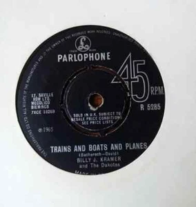 Billy J. Kramer & The Dakotas - Trains And Boats And Planes - 7" Vinyl Record - Picture 1 of 1