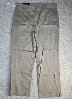 Pantalones Lyle & Scott Escocia 38x30 Tostado Poli Frente Plano Caqui Hecho en India L72790 Foto 1 de 4