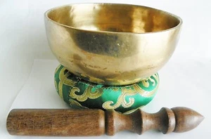 5" Energetic Throat Chakra Healing Tibetan Singing Bowl Made ,Handmade Nepal - Picture 1 of 2
