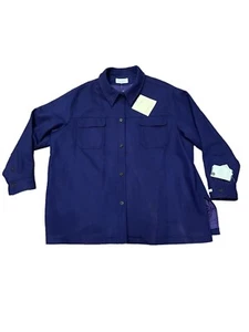 Avenue Plus Sz 22/24 Wool Flannel Essential Jacket Coat Purple New w/Tag - Picture 1 of 13