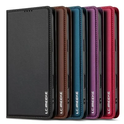 For iPhone 16 Plus 15 Pro 14 13 12 11 Flip Leather Wallet Magnetic Phone Case - Image 1 of 4