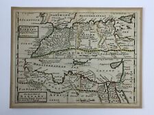 Antique Map West & East Barbary Coast, H Moll 1729 1st Ed, North Africa, 18th C