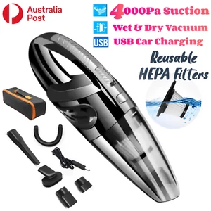 Car Vacuum Cleaner Wireless Handheld Home Duster Wet Dry Portable USB Powerful - Picture 1 of 12