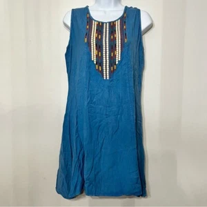 Parsley & Sage Dress M Aztec Southwest Sleeveless Summer Hippie Lightweight - Picture 1 of 6