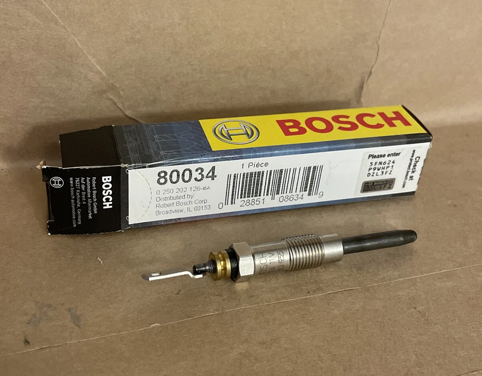 NUEVO — Bujía incandescente diésel Bosch 80034 — D-1-05-04 Foto 1 de 3