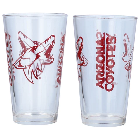 Arizona Coyotes Two-Pack 16oz. Pint Glass Set Cover