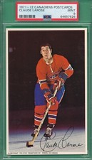 GORGEOUS PSA 9 MINT CLAUDE LAROSE 1971-72 CANADIENS POSTCARD GRADED NHL TPHLC