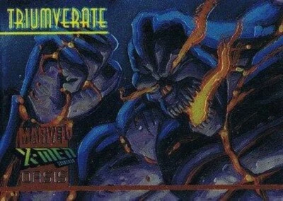 X MEN  2099 OASIS CHROME CARD 9  TRIUMVERATE BY  FLEER / SKYBOX 1997 - Image 1 of 2