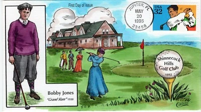 USPS FDC #2965 1995 32c Golf Limited Ed. Subscriber Only Collins Cachet ST2240 - Image 1 of 4