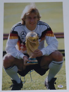 JURGEN KLINSMANN SIGNED AUTO'D 12X18 PHOTO PSA/DNA COA USMNT GERMANY WORLD CUP A