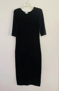 Ingrid & Isabel Women’s Black Short Sleeve Stretch Bodycon Dress Size Large - Picture 1 of 12