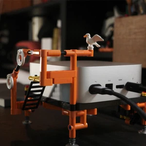 Drilling Platform Building Blocks Toy Desktop Computer Cute Holder Mini PC B _wa - Afbeelding 1 van 12