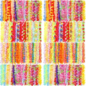 500pc Hawaiian Necklace Leis Bulk - Luau, Wedding, Party Decor, Vibrant Colors - Picture 1 of 7
