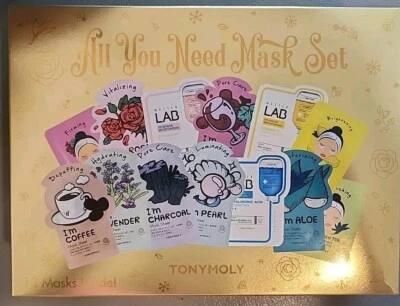 Juego de mascarillas TonyMoly All You Need incluye 13 mascarillas ingredientes naturales plumín Foto 1 de 3