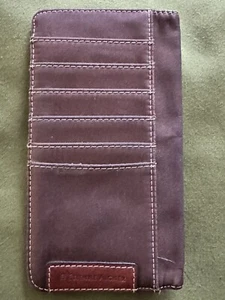 Womens Etienne Aigner Bifold Bill & Card Wallet Cocoa Brown Nylon EXC - Picture 1 of 3