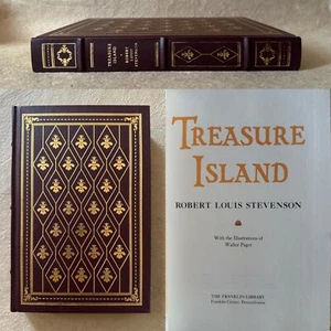 ROBERT LOUIS STEVENSON Treasure Island 1984 Franklin Library Hardcover - Picture 1 of 10