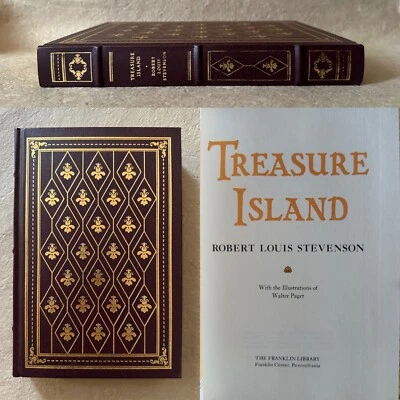 ROBERT LOUIS STEVENSON Treasure Island 1984 Franklin Library Hardcover Foto 1 de 4