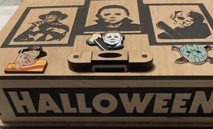 Caja grabada con láser con temática de terror/slasher hecha a mano película de terror personalizada - Imagen 1 de 6