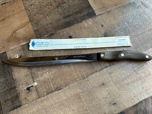 CUTCO 1023 Classic Serrated Carving Knife Dark Brown Handle USA Made - Picture 1 of 4